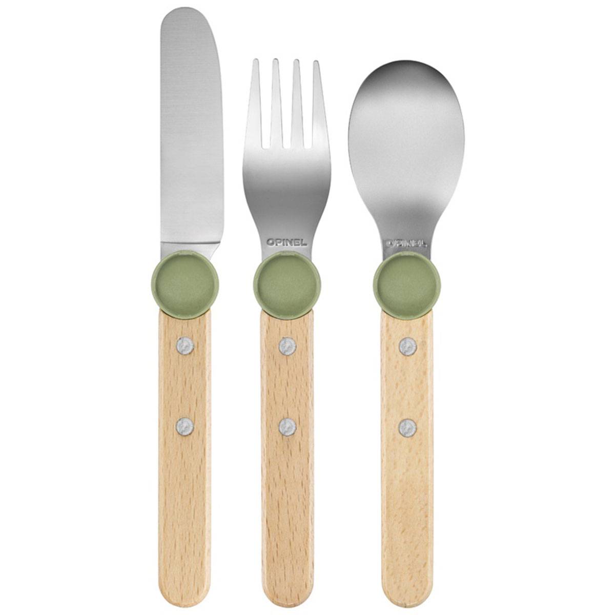 Opinel LE PETIT GOURMET Kinderbesteck Set - Olivgrün