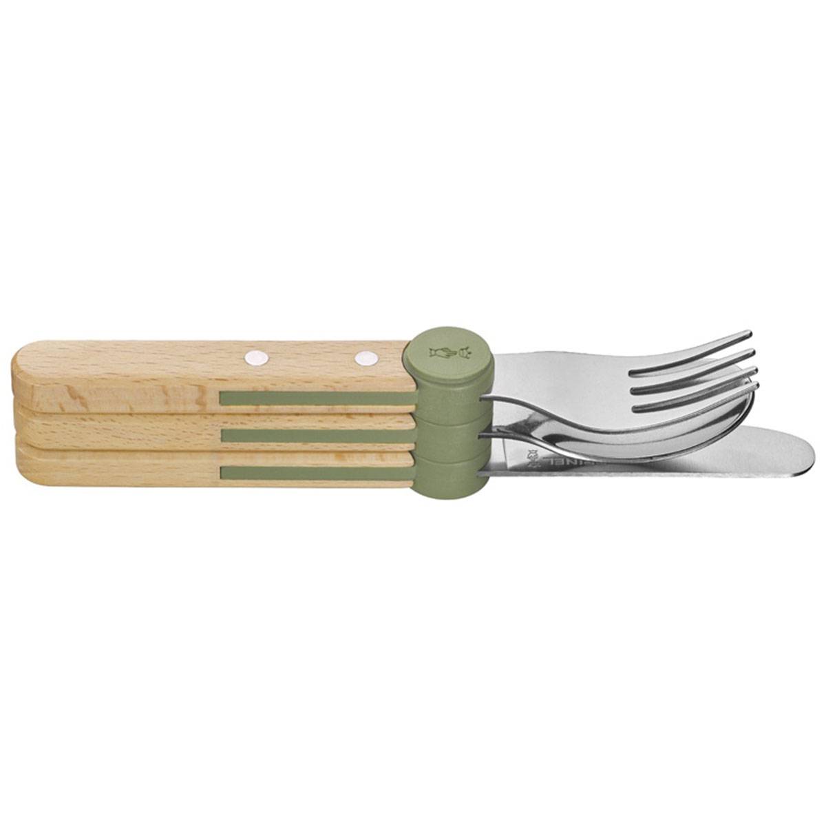 Opinel LE PETIT GOURMET Kinderbesteck Set - Olivgrün