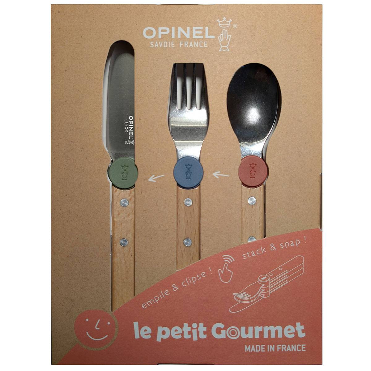 Opinel LE PETIT GOURMET Kinderbesteck-Set - Bunt