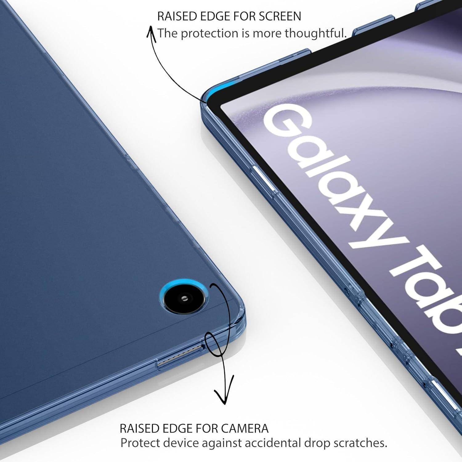 Hülle Samsung Galaxy Tab A9 8.7 Zoll 2023, PU Leder Standfunktion Blau