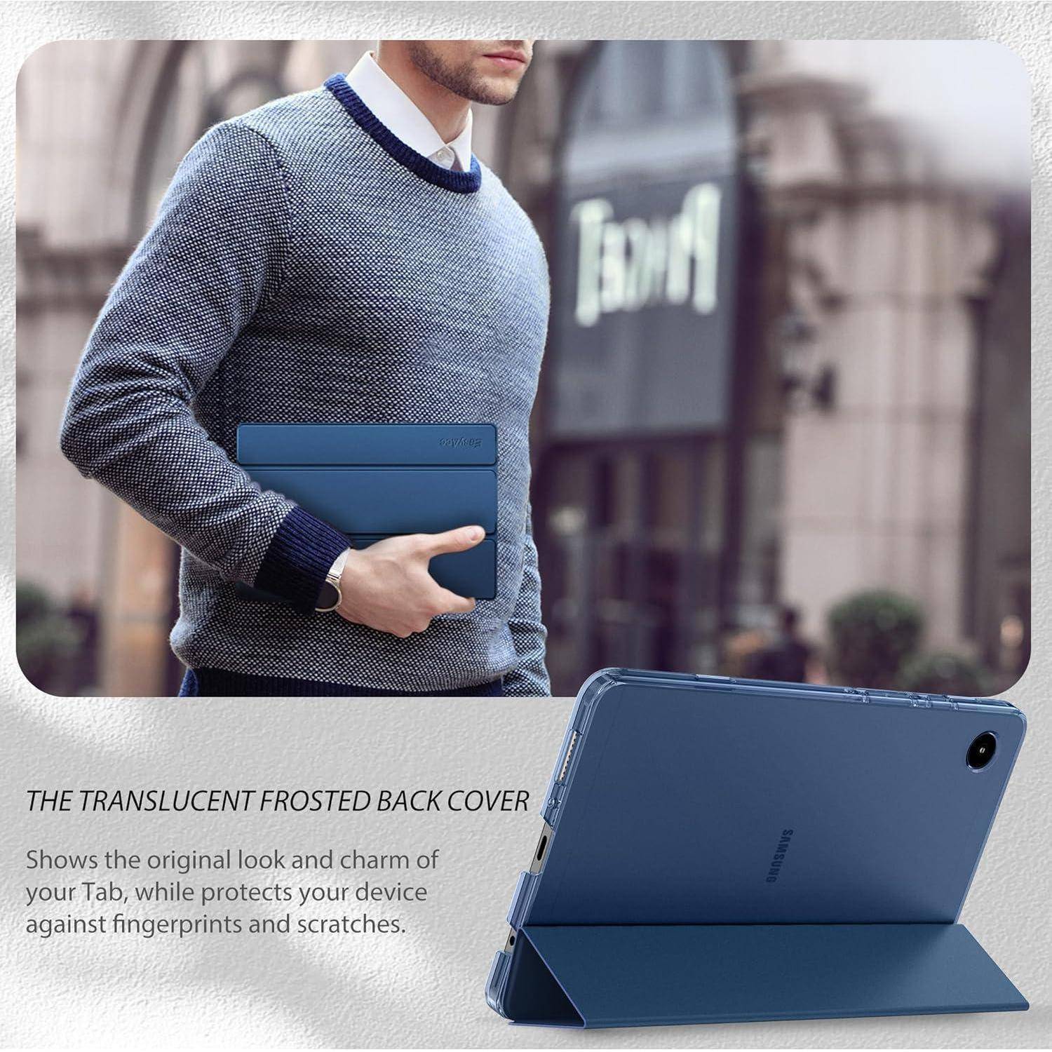 Hülle Samsung Galaxy Tab A9 8.7 Zoll 2023, PU Leder Standfunktion Blau