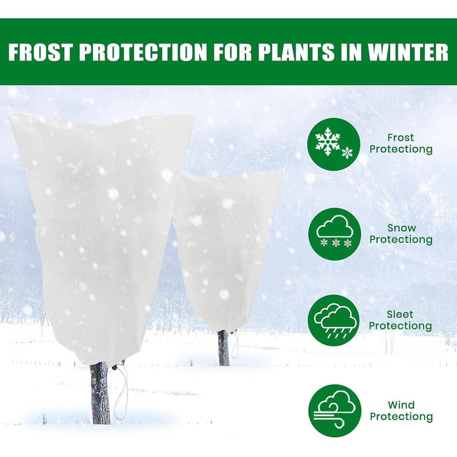Wintervlies Frostschutz Pflanzen 2er Set 80x120cm Garten Schutzhülle