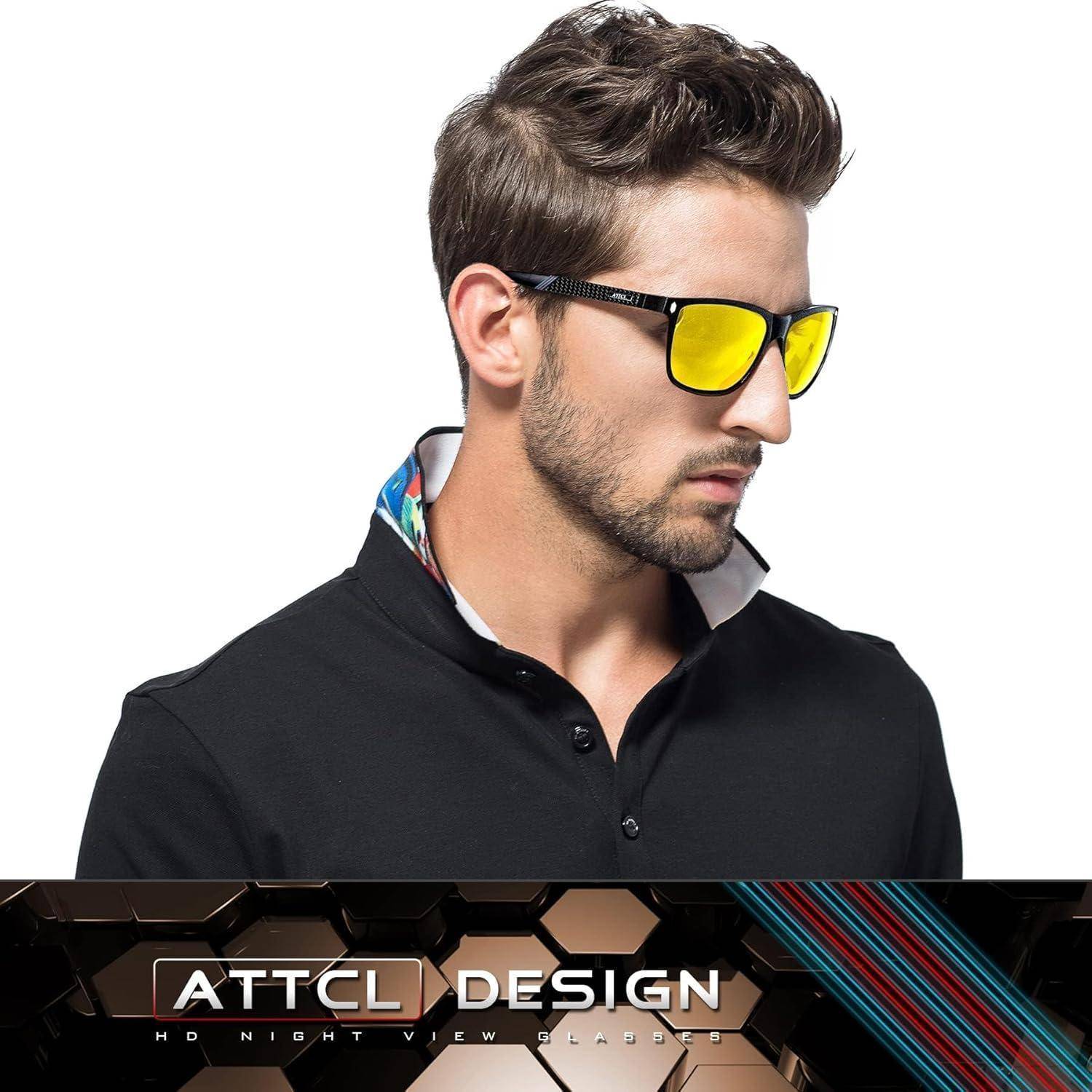 Herren Polarisierte Nachtsichtbrille Al-Mg Rahmen UV400 Schutz