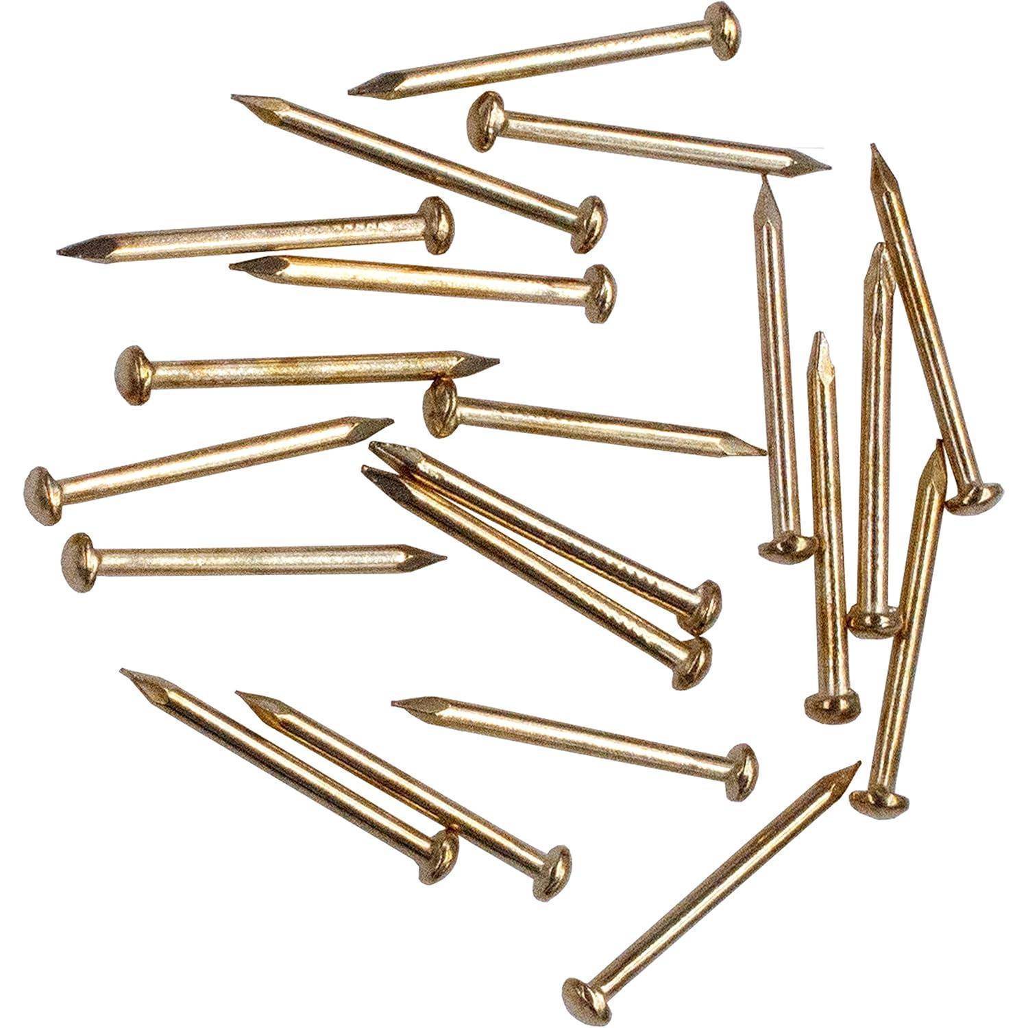 Rundkopfstifte Nägel Eisen vermessingt 300 Stück 20mm
