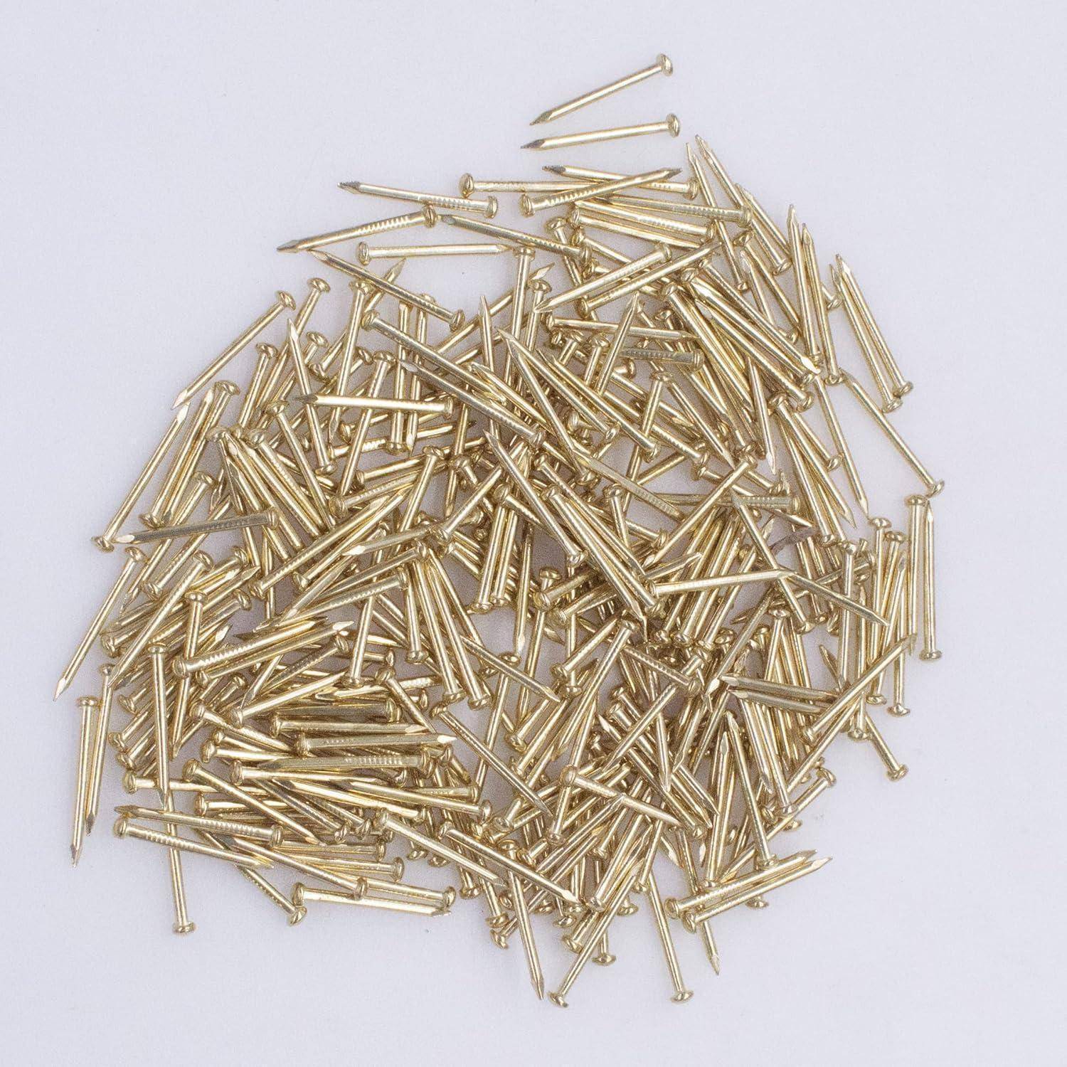 Rundkopfstifte Nägel Eisen vermessingt 300 Stück 20mm