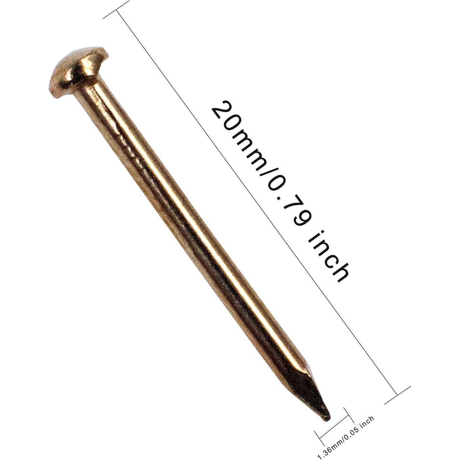 Rundkopfstifte Nägel Eisen vermessingt 300 Stück 20mm