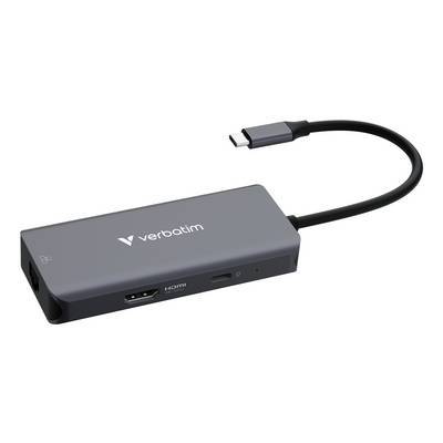 USB-C Verbatim Essentials Multiport HUB 6-Port with RJ45 Multimedia-Technik HUBs
