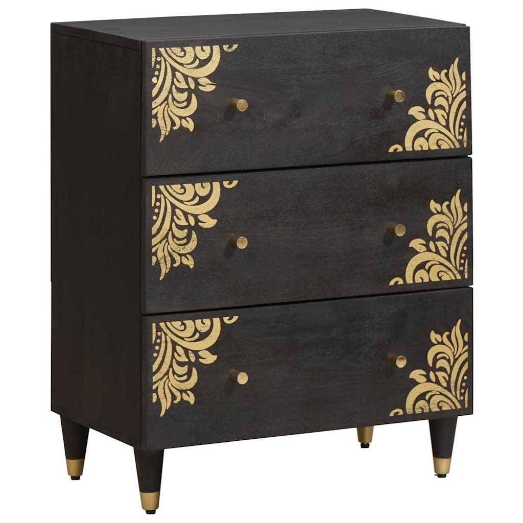 vidaXL Badezimmerschrank-Set mit Regal 3 pcs Schwarz 180 x 33 x 75 cm