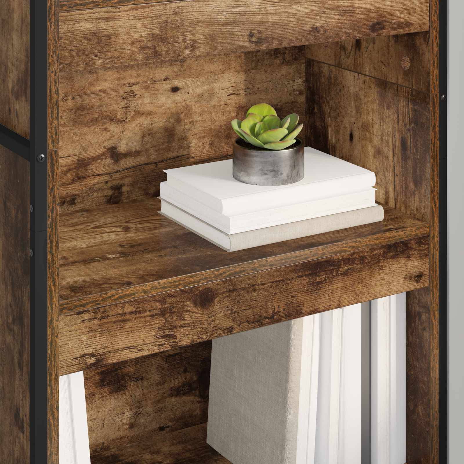 vidaXL Bücherregal 2 pcs Raucharbe 80 x 30 x 155 cm Holzwerkstoff