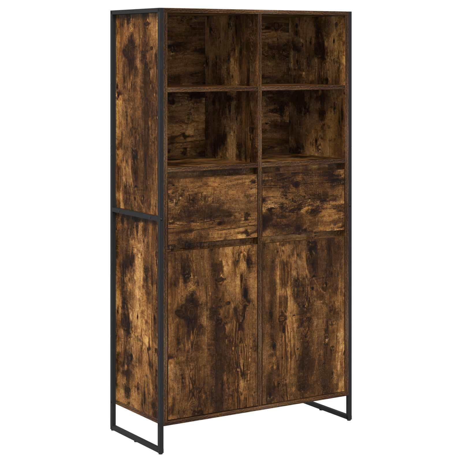 vidaXL Sideboard 2 pcs Raucharbe 81 x 36 x 150.5 cm Holzwerkstoff