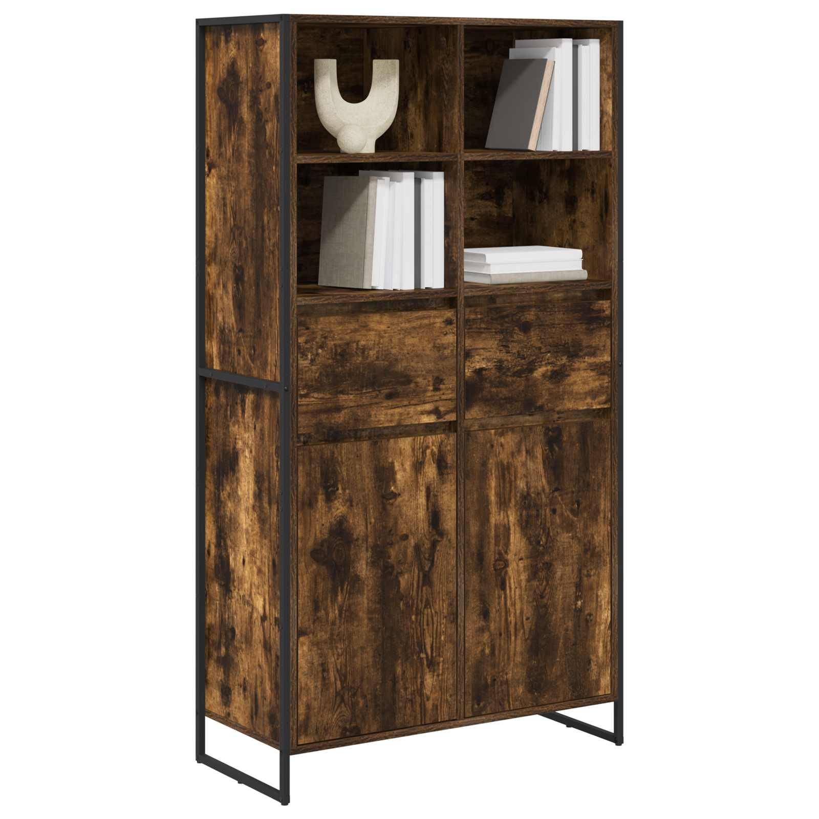 vidaXL Sideboard 2 pcs Raucharbe 81 x 36 x 150.5 cm Holzwerkstoff