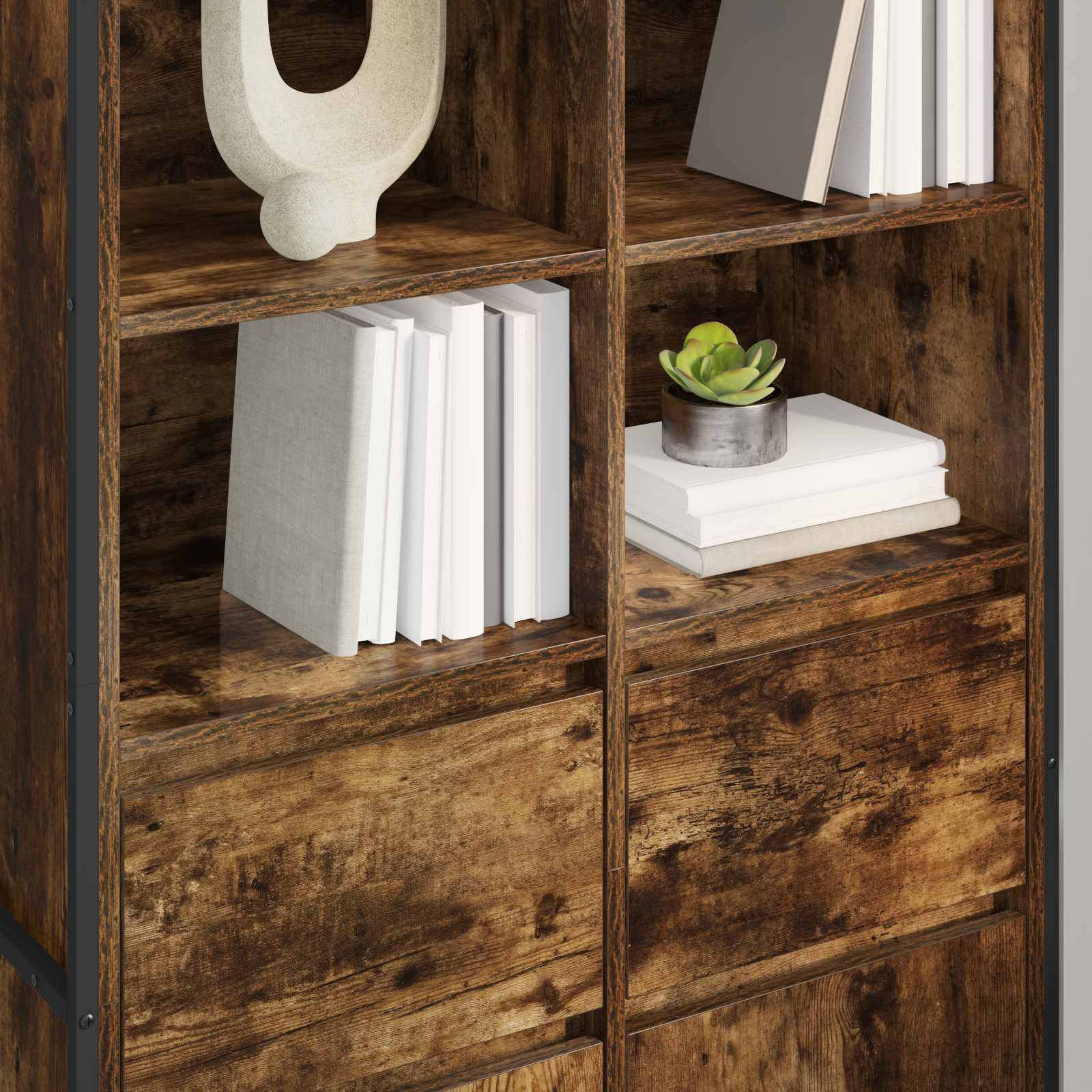 vidaXL Sideboard 2 pcs Raucharbe 81 x 36 x 150.5 cm Holzwerkstoff