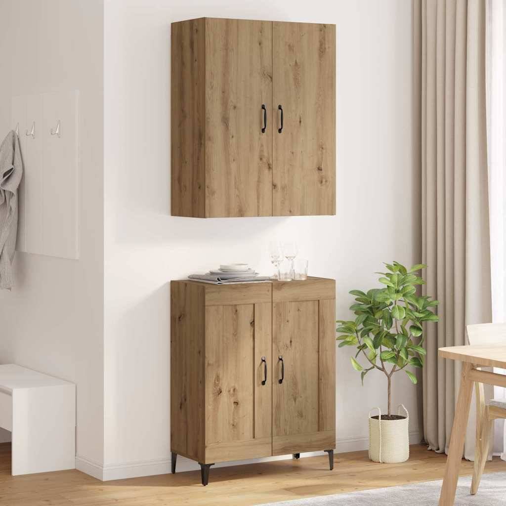 vidaXL Highboard Artisan-Eiche 69,5 x 34 x 180 cm Holzwerkstoff