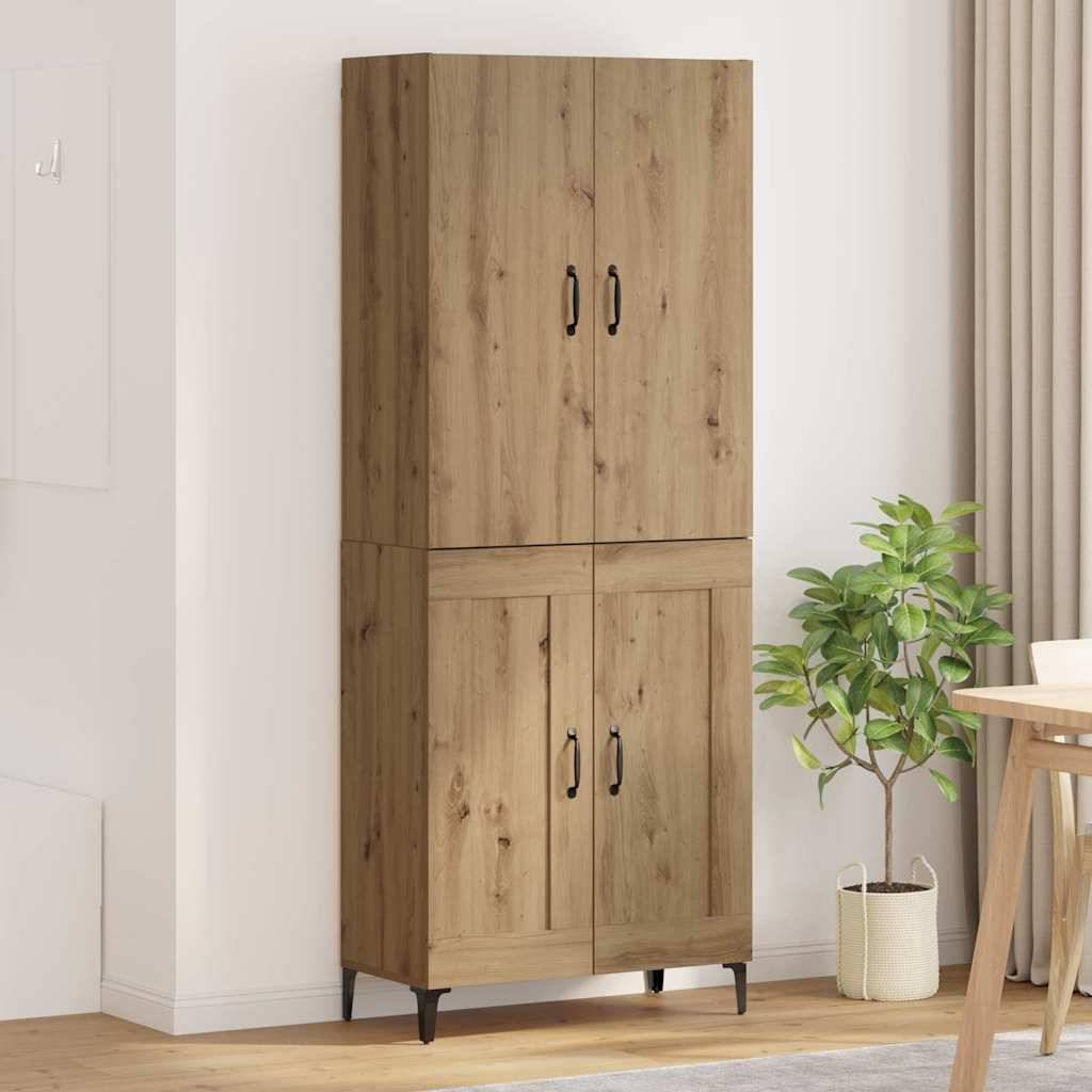 vidaXL Highboard Artisan-Eiche 69,5 x 34 x 180 cm Holzwerkstoff