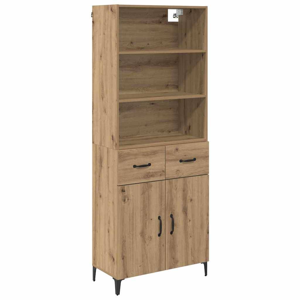 vidaXL Highboard Artisan-Eiche 69,5 x 34 x 180 cm Holzwerkstoff