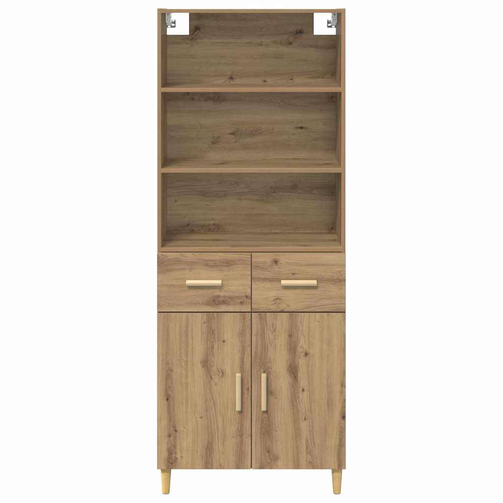 vidaXL Highboard Artisan-Eiche 69,5 x 34 x 180 cm Holzwerkstoff