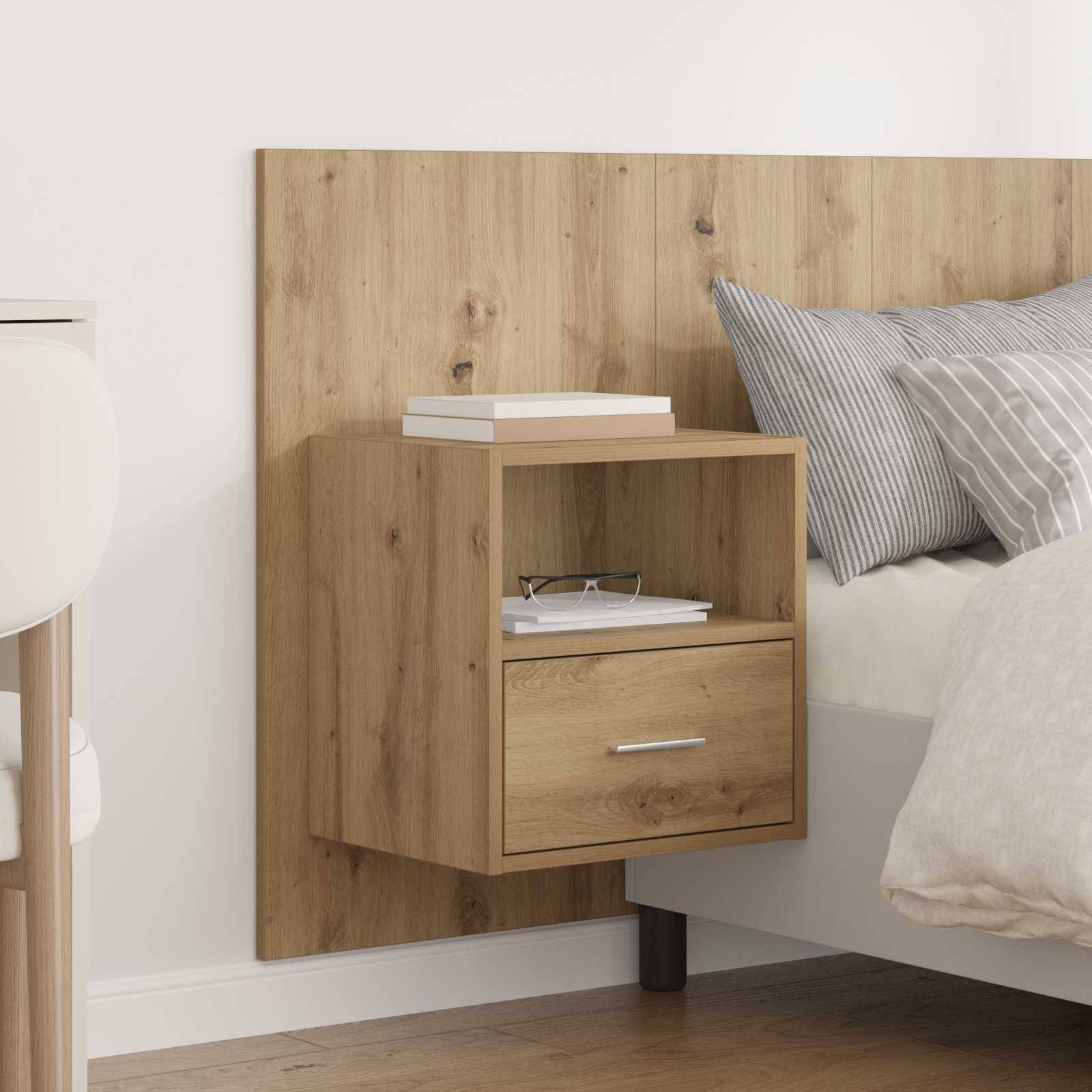 vidaXL Kopfteil mit Schrank 3 pcs Artisan-Eiche Holzwerkstoff