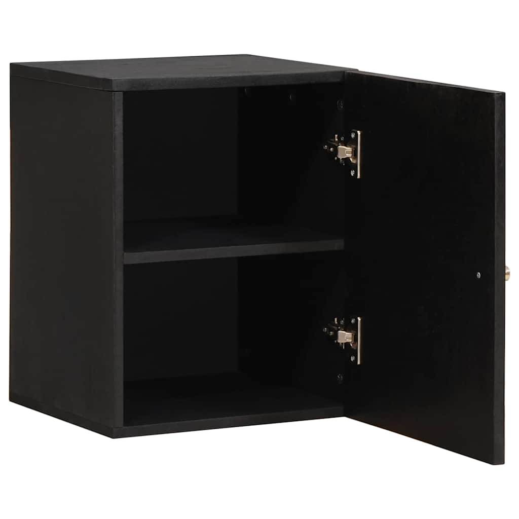vidaXL Wandschrank mit Tür Schwarz 38 x 33 x 48 cm Massivholz Mango