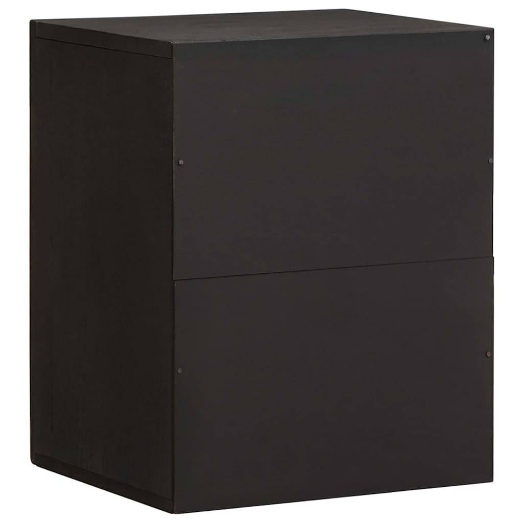 vidaXL Wandschrank mit Tür Schwarz 38 x 33 x 48 cm Massivholz Mango
