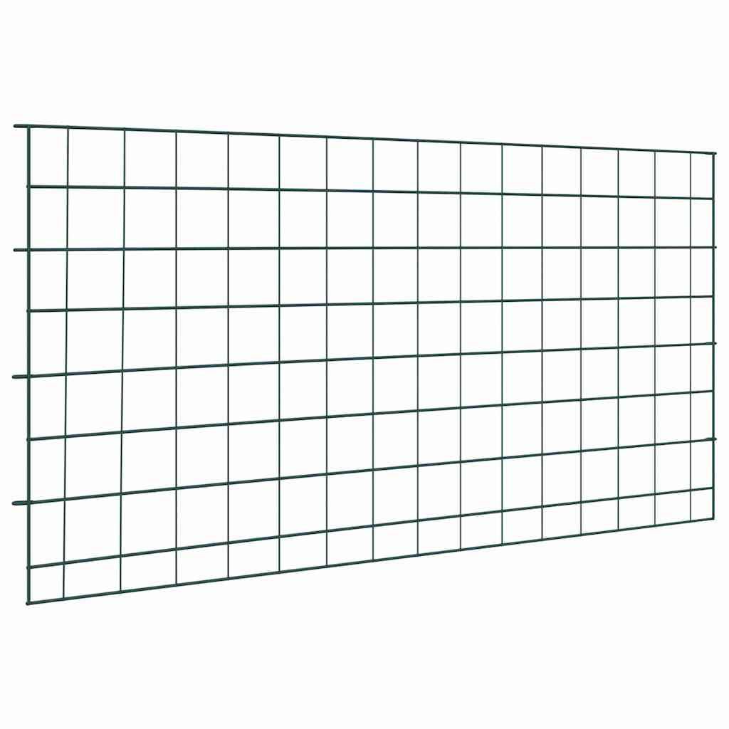 vidaXL Teichzaun Set 5 pcs Grün 100 x 50 cm Stahl