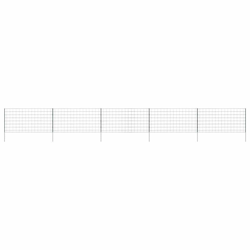 vidaXL Teichzaun Set 5 pcs Grün 100 x 50 cm Stahl