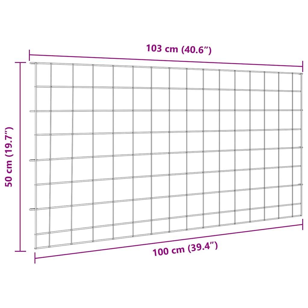 vidaXL Teichzaun Set 5 pcs Grün 100 x 50 cm Stahl