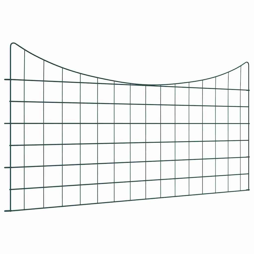 vidaXL Teichzaun Set 5 pcs Grün 100 x 50 cm Stahl