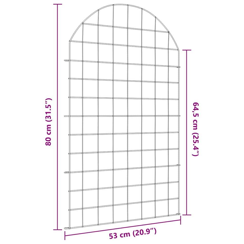 vidaXL Teichzaun Set 8 pcs Grün 50 x 80 cm Stahl