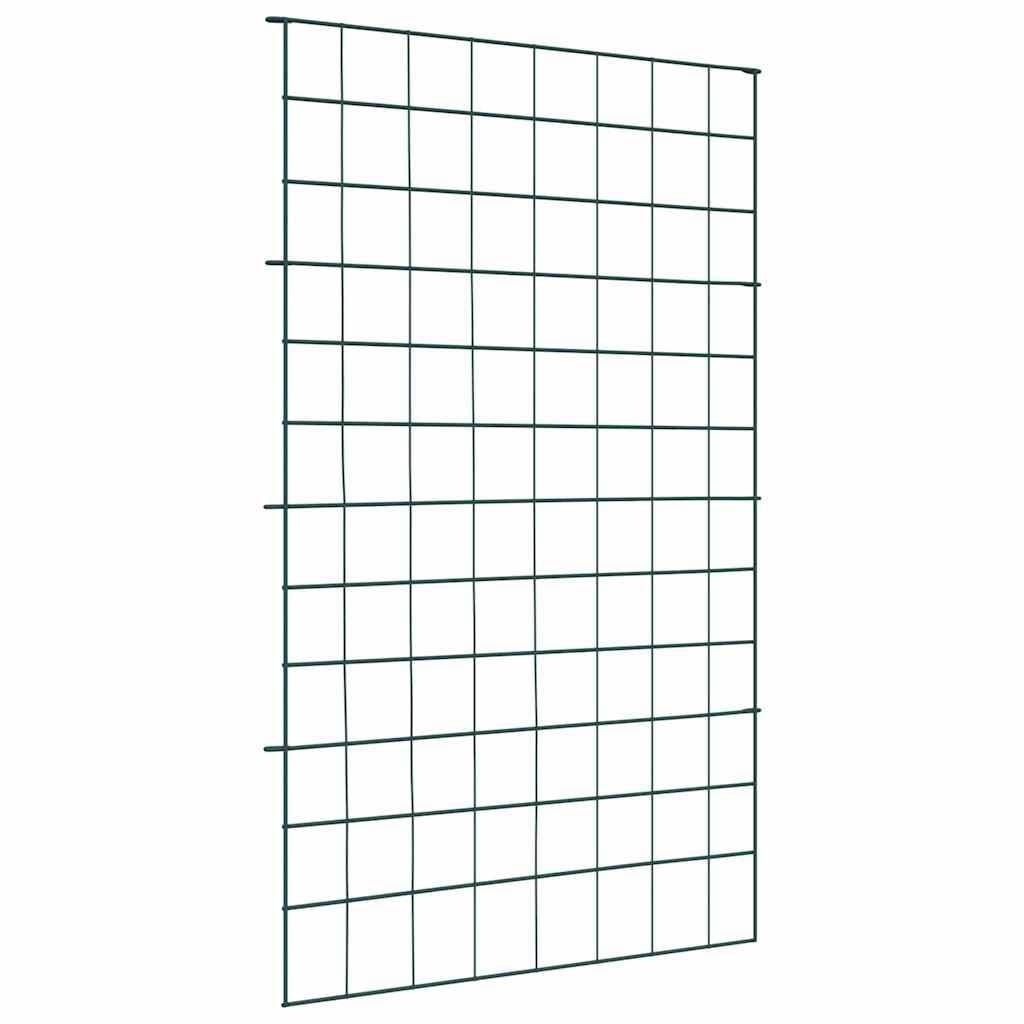 vidaXL Teichzaun Set 8 pcs Grün 50 x 80 cm Stahl
