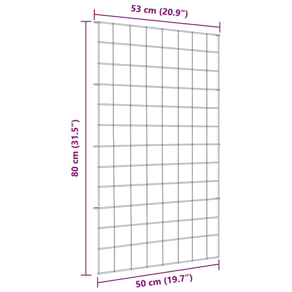 vidaXL Teichzaun Set 8 pcs Grün 50 x 80 cm Stahl