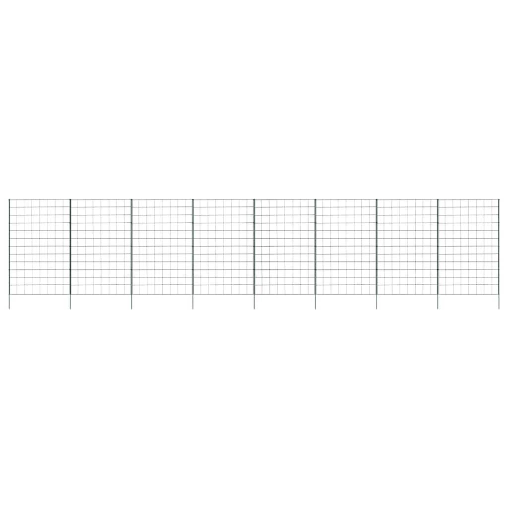 vidaXL Teichzaun Set 8 pcs Grün 50 x 80 cm Stahl