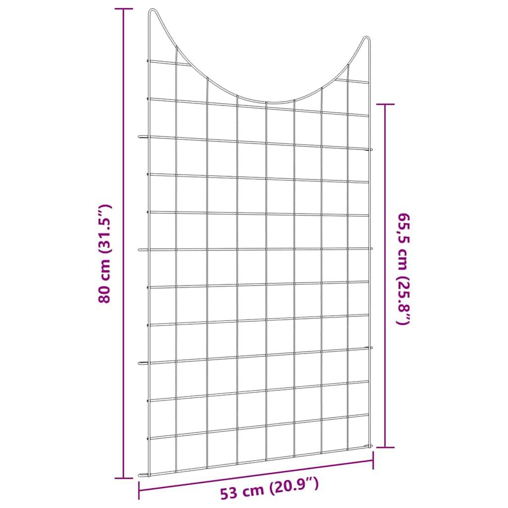vidaXL Teichzaun Set 8 pcs Grün 50 x 80 cm Stahl