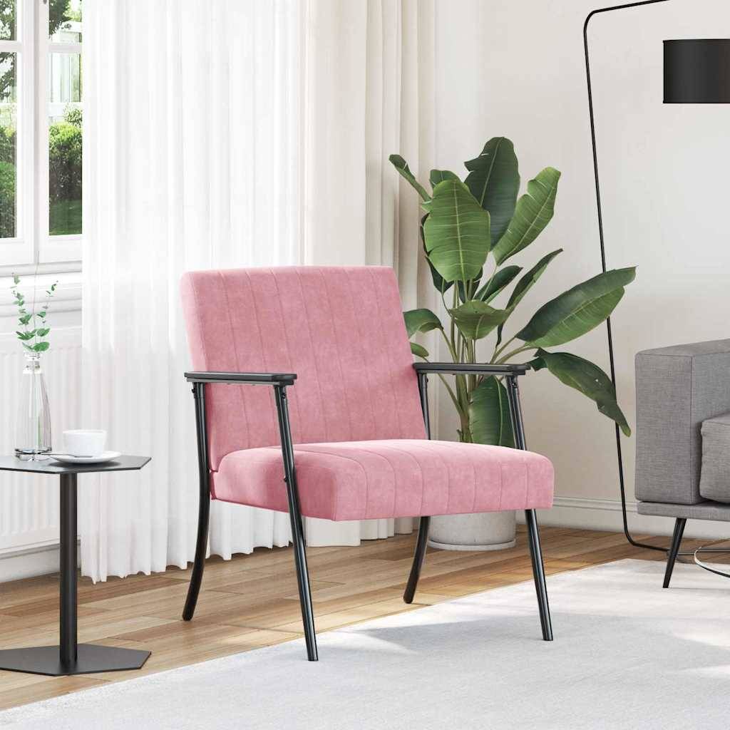 vidaXL Sessel Rosa 59 x 75 x 78 cm Samt