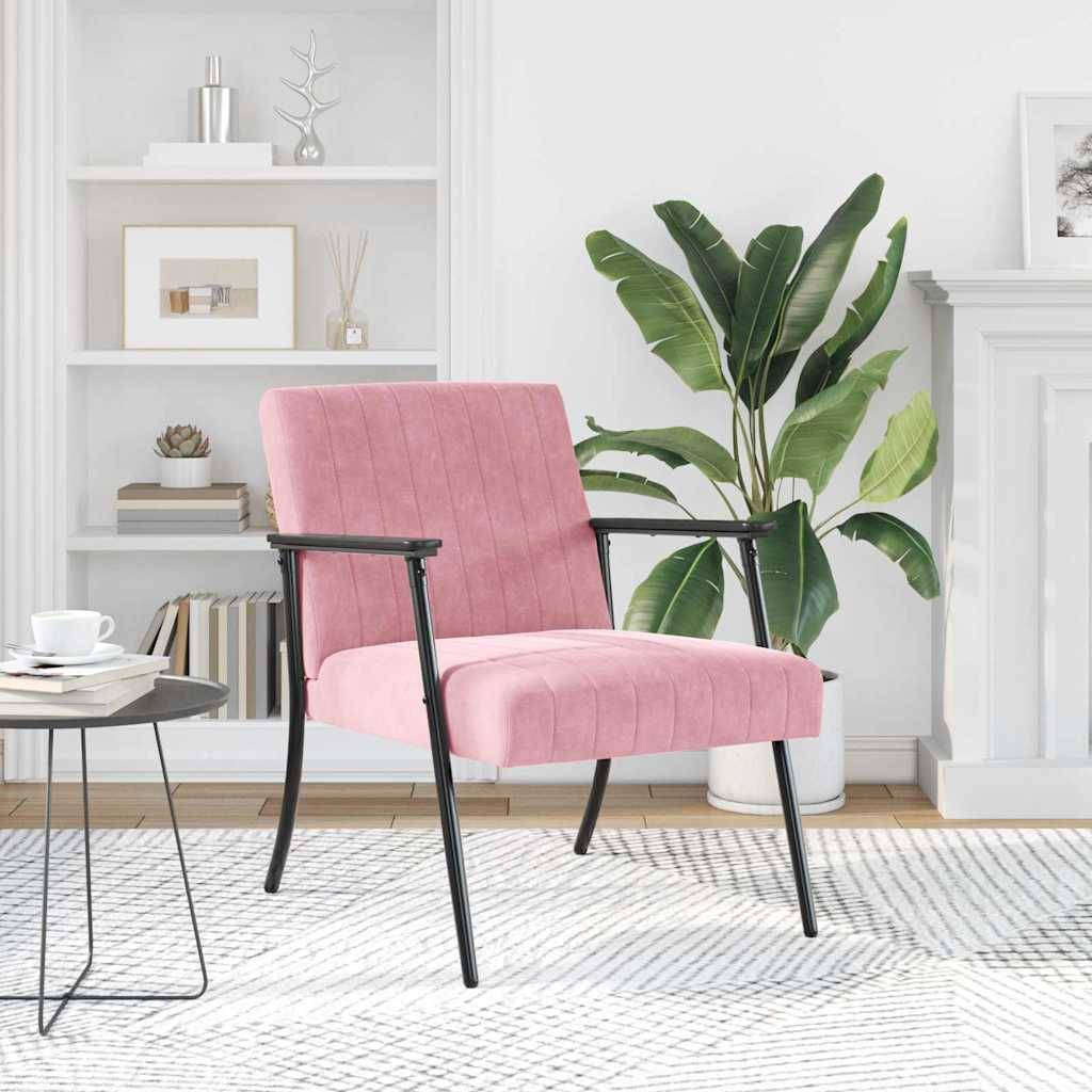 vidaXL Sessel Rosa 59 x 75 x 78 cm Samt