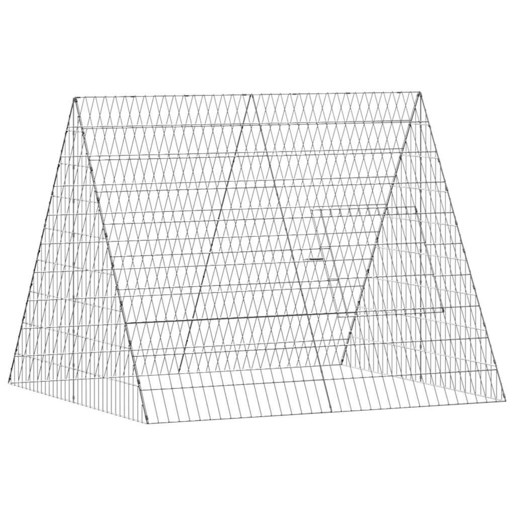 vidaXL Hasenkäfig Silber 110 x 100 x 85 cm Verzinkter Stahl