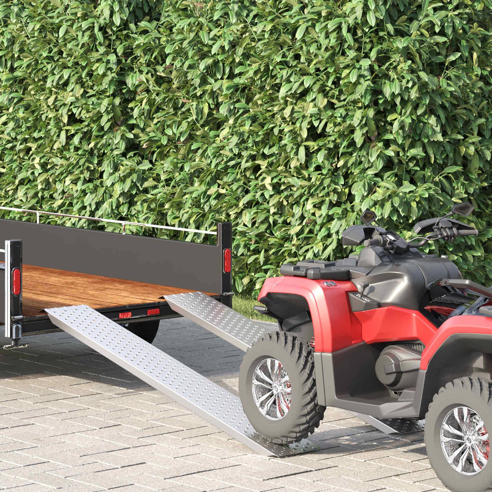 vidaXL Lade Rampe 200 kg Silber 159 x 23 x 5 cm Verzinkter Stahl