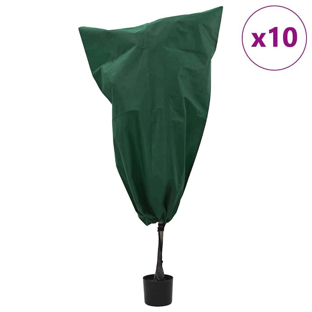 vidaXL Winterschutz fur Pflanzen 10 pcs Grün 0,8 x 1,2 m Vliesstoff