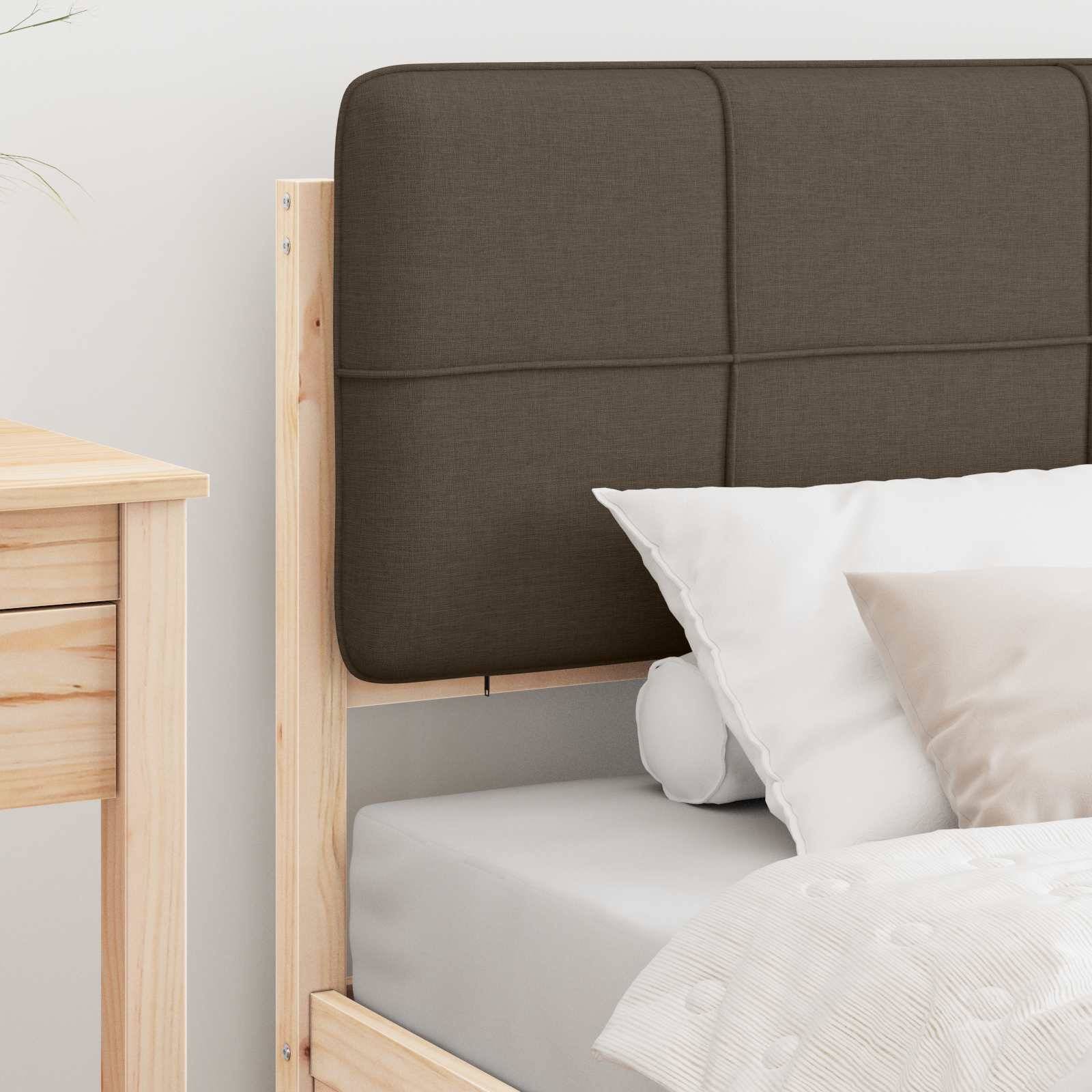 vidaXL Bettgestell mit gepolstertem Kopfteil Taupe 80 x 200 cm