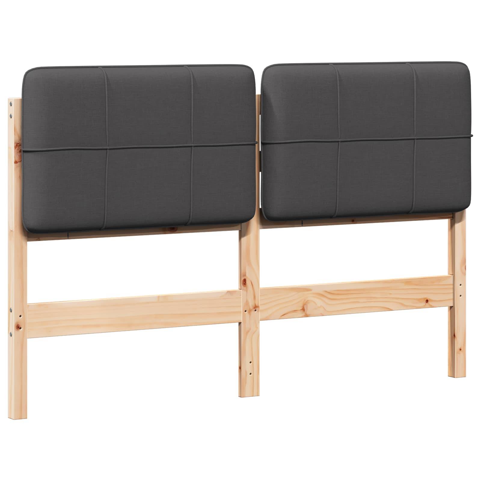 vidaXL Gepolstertes Kopfteil mit Kopfteil Braun und Dunkelgrau 120 cm