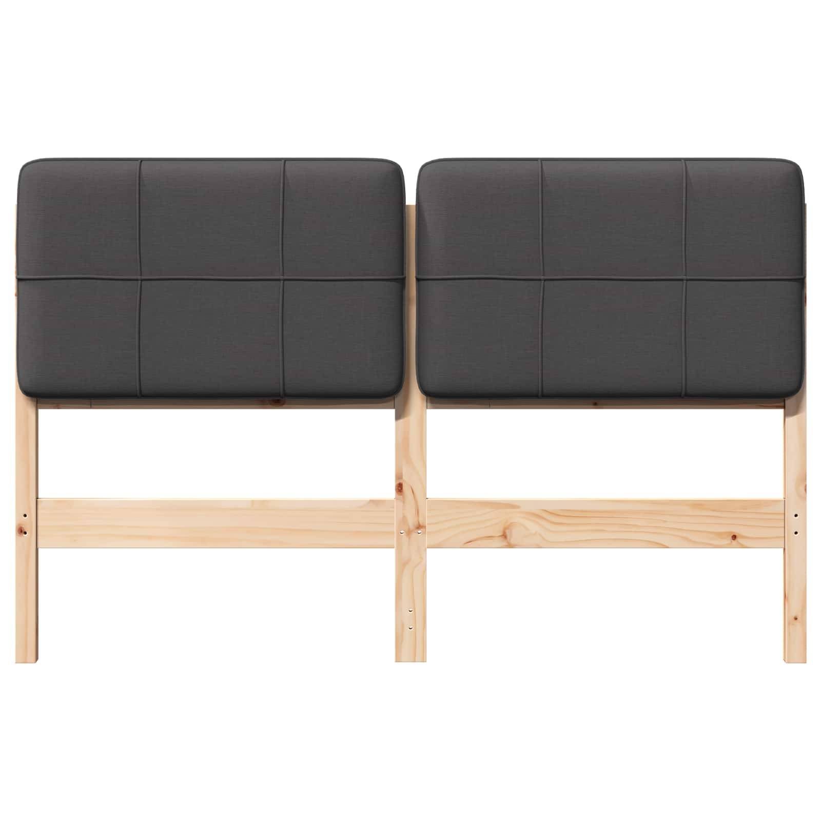 vidaXL Gepolstertes Kopfteil mit Kopfteil Braun und Dunkelgrau 120 cm