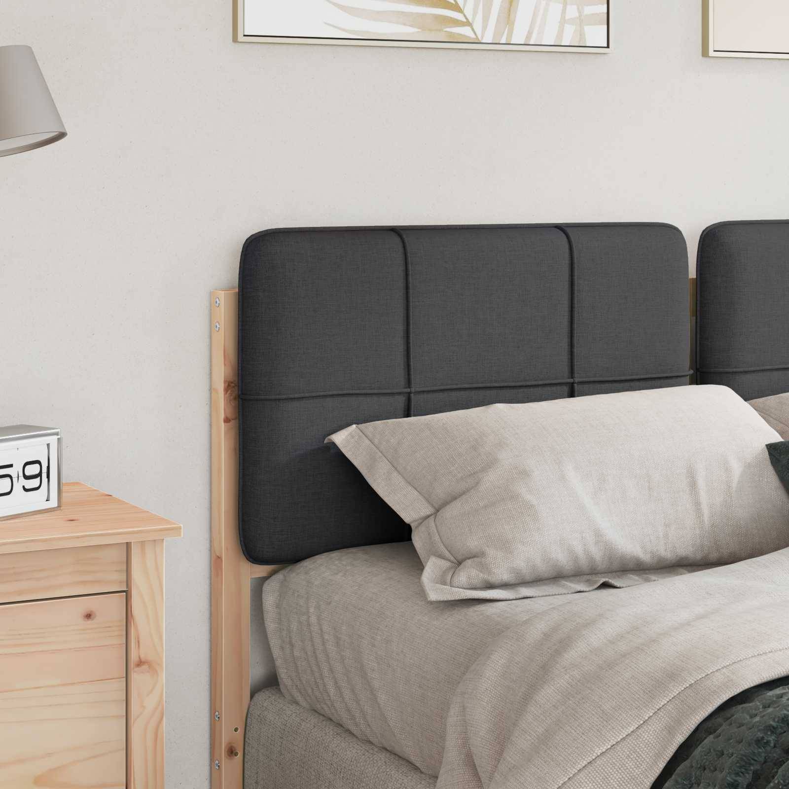 vidaXL Gepolstertes Kopfteil mit Kopfteil Braun und Dunkelgrau 120 cm