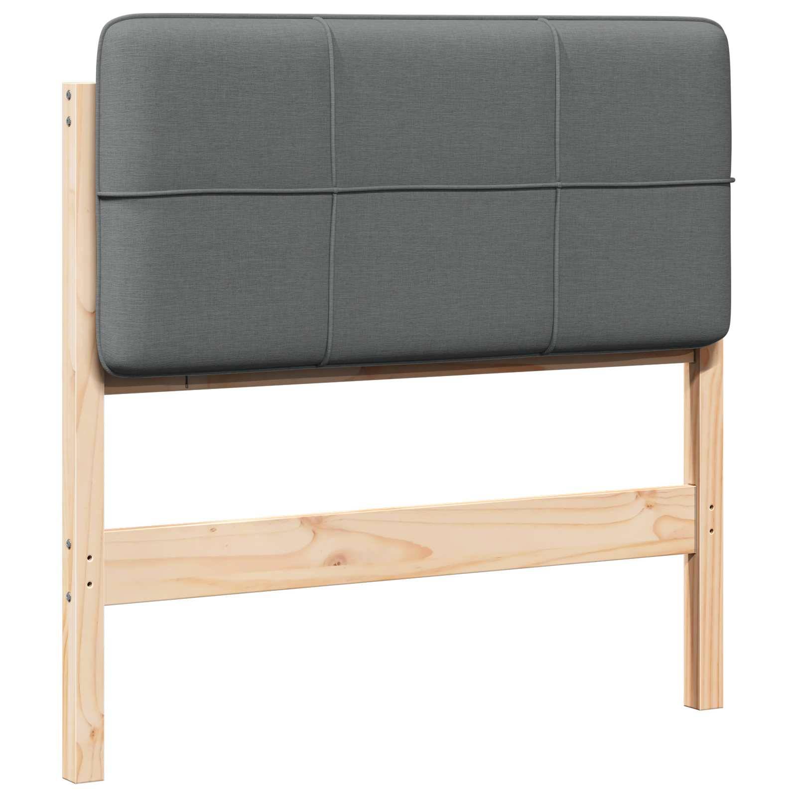 vidaXL Gepolstertes Kopfteil mit Kopfteil Braun und Hellgrau 100 cm