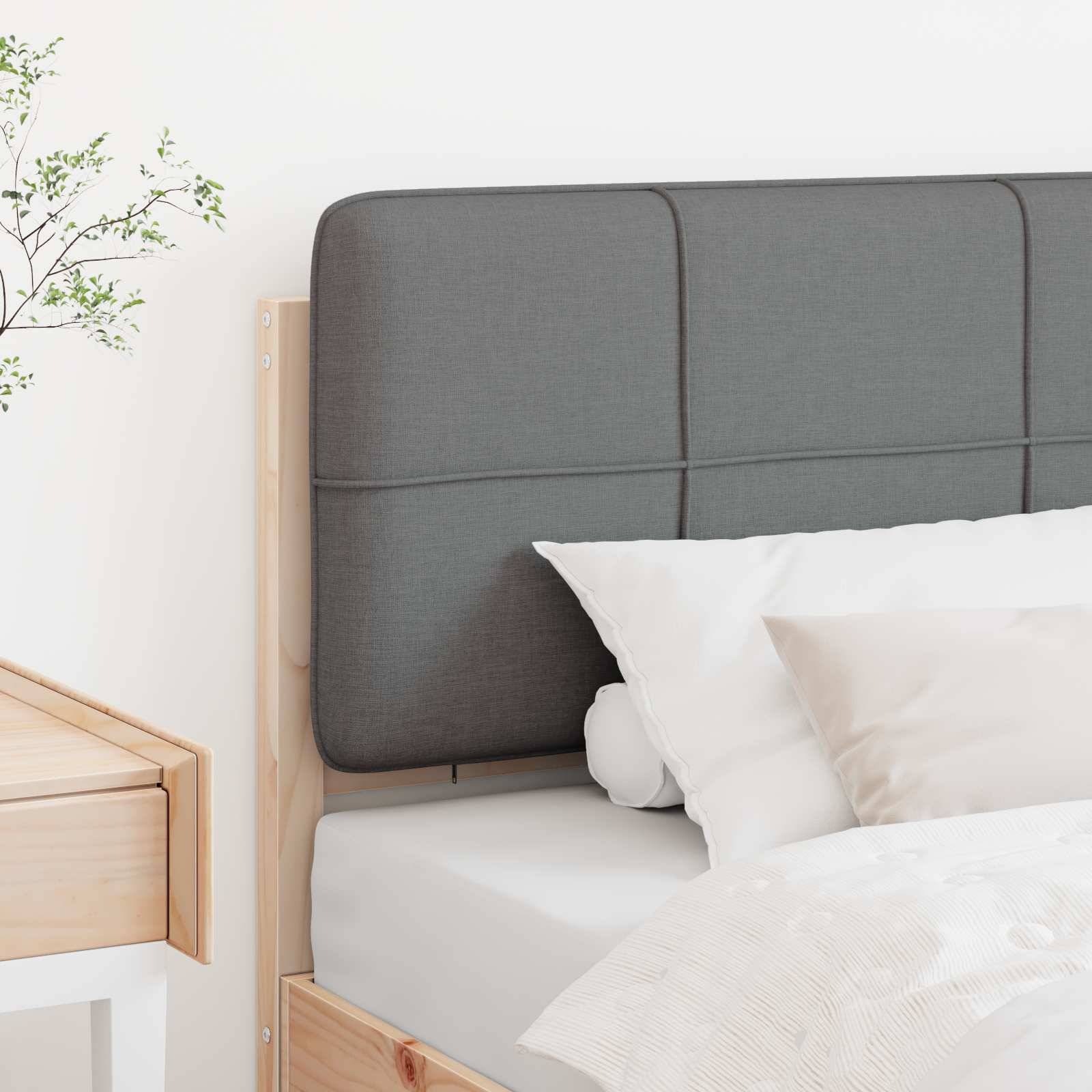 vidaXL Gepolstertes Kopfteil mit Kopfteil Braun und Hellgrau 100 cm
