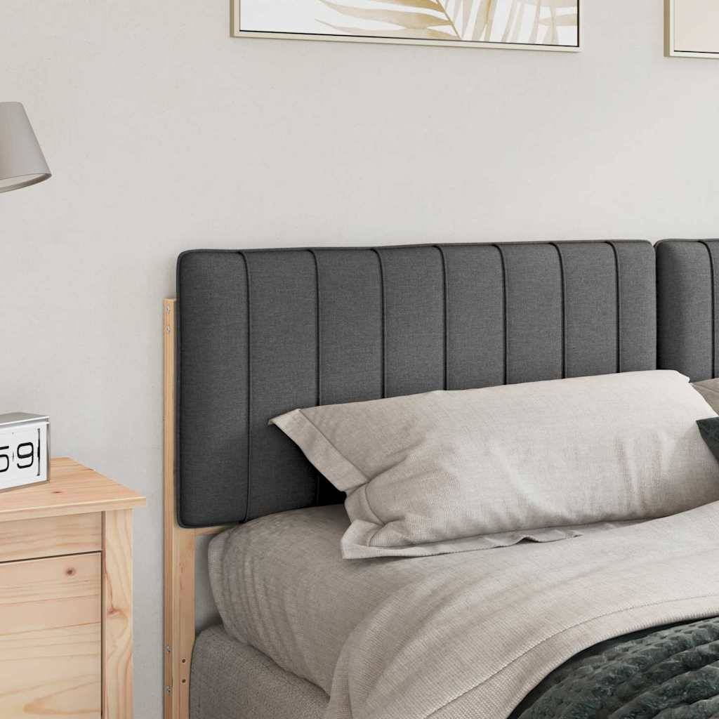 vidaXL Gepolstertes Kopfteil mit Kopfteil Braun und Dunkelgrau 200 cm