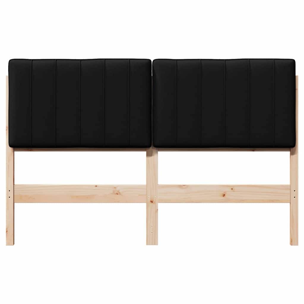 vidaXL Gepolstertes Kopfteil mit Kopfteil Braun und Schwarz 135 cm