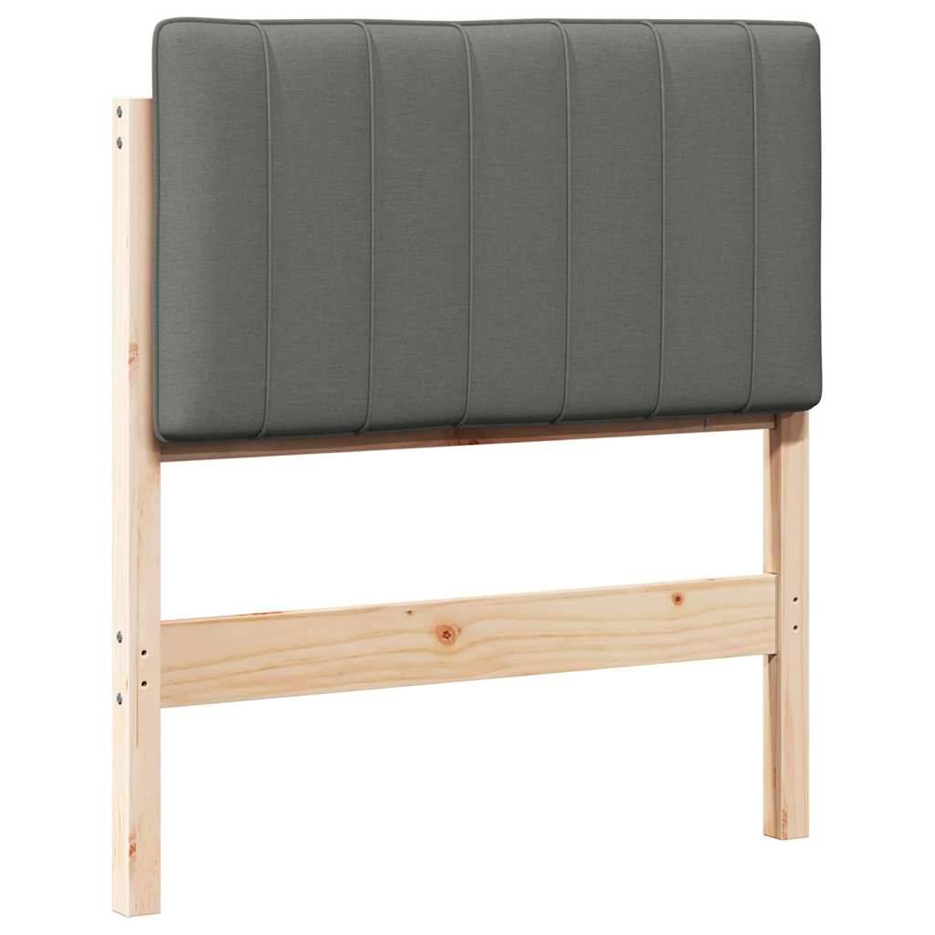 vidaXL Gepolstertes Kopfteil mit Kopfteil Braun und Hellgrau 80 cm