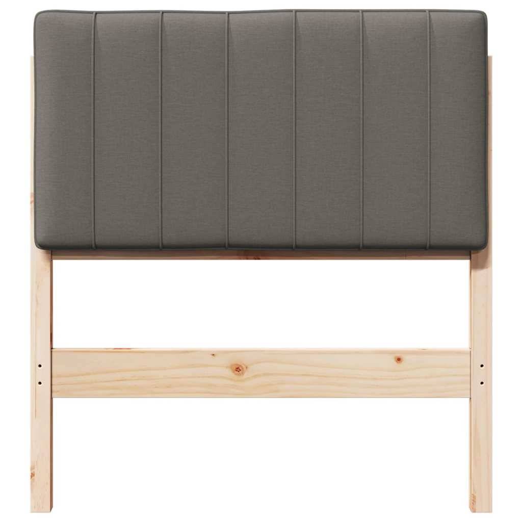 vidaXL Gepolstertes Kopfteil mit Kopfteil Braun und Hellgrau 80 cm