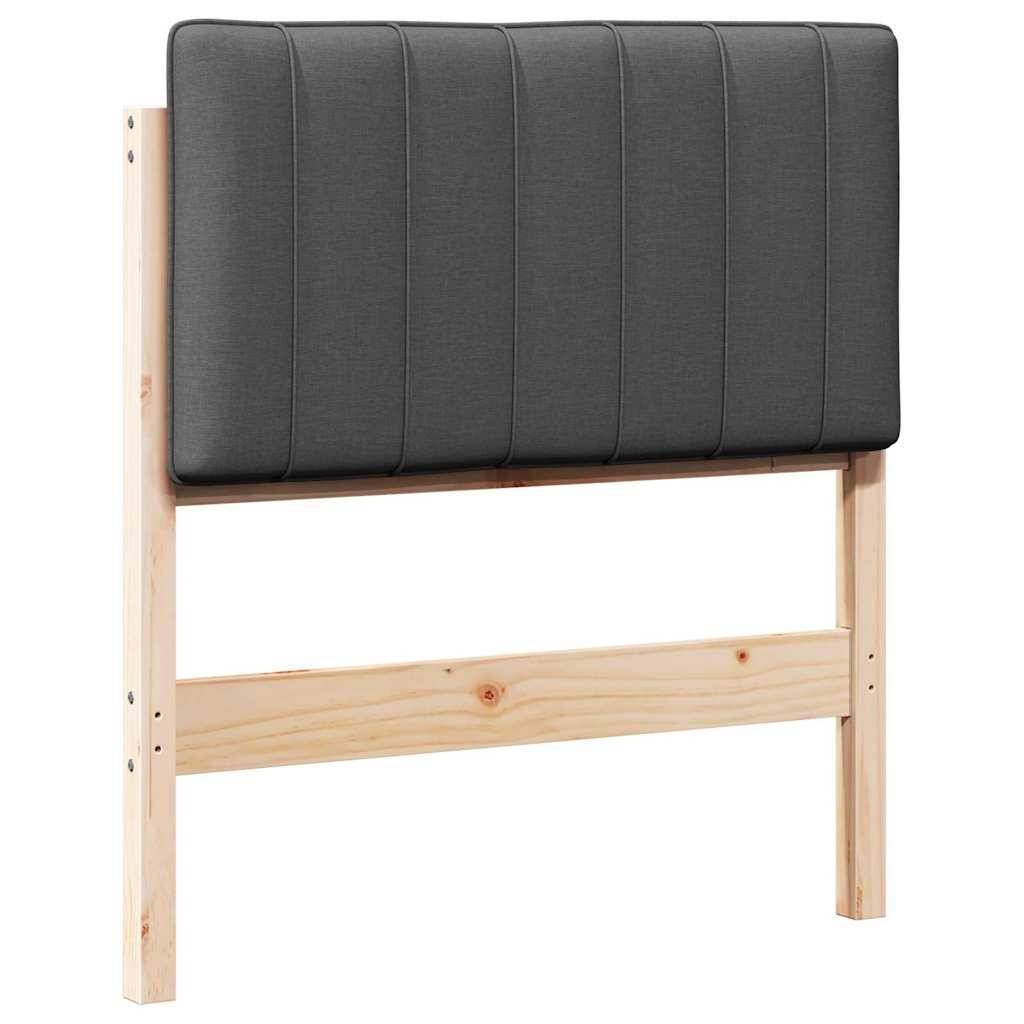 vidaXL Gepolstertes Kopfteil mit Kopfteil Braun und Dunkelgrau 80 cm