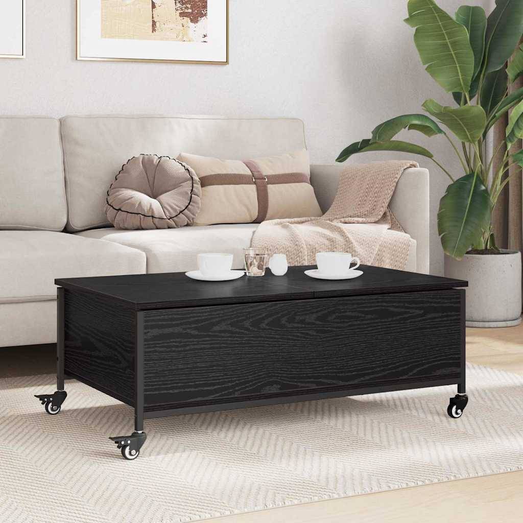 vidaXL Couchtisch Schwarz Eichen-Optik 91 x 55 x 32 cm Holzwerkstoff