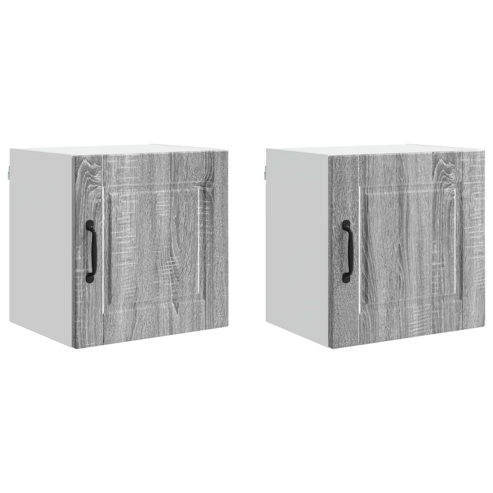 vidaXL Küchenschrank 2 pcs Graues Sonoma 40 x 31 x 40 cm Holzwerkstoff
